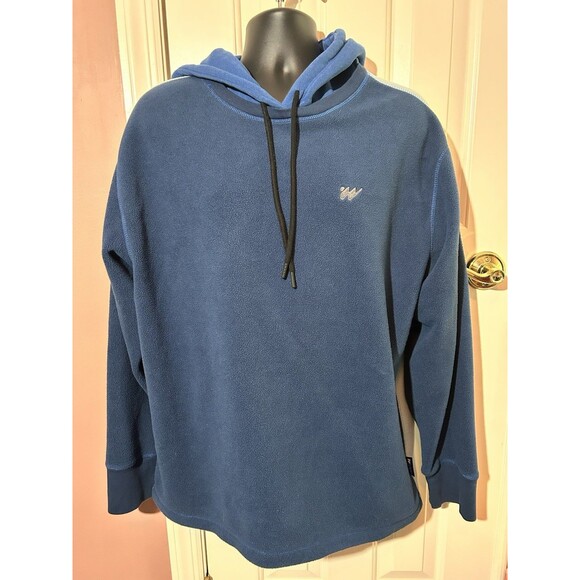 Without Walls Pullover Hoodie Mens Large Fleece Two Toned Blue - Picture 1 of 8